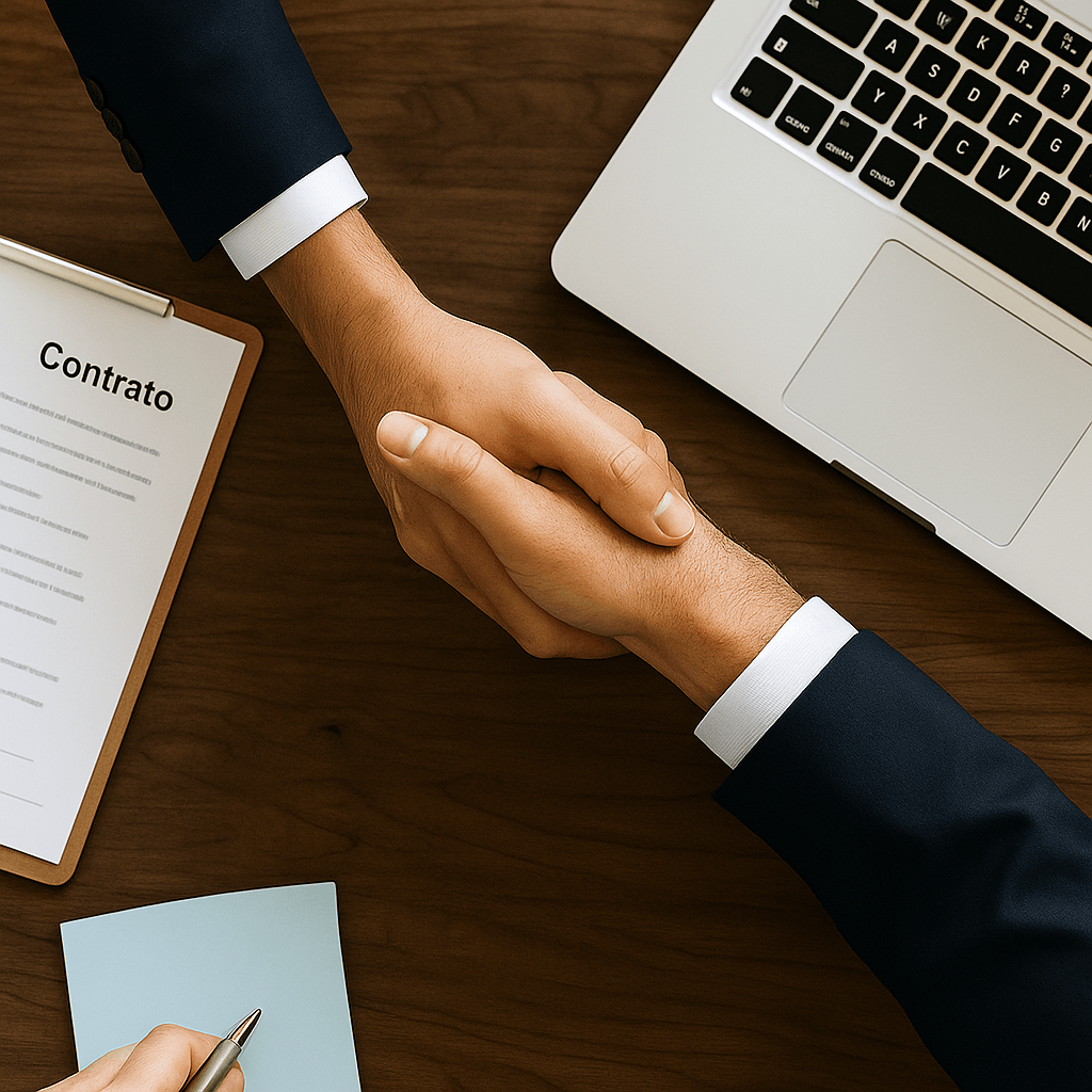 pessoas apertando as mãos